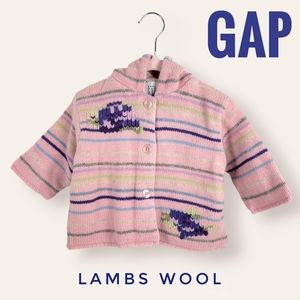 NWT Gap Lamb Wool Sweater Jacket for Baby Girls